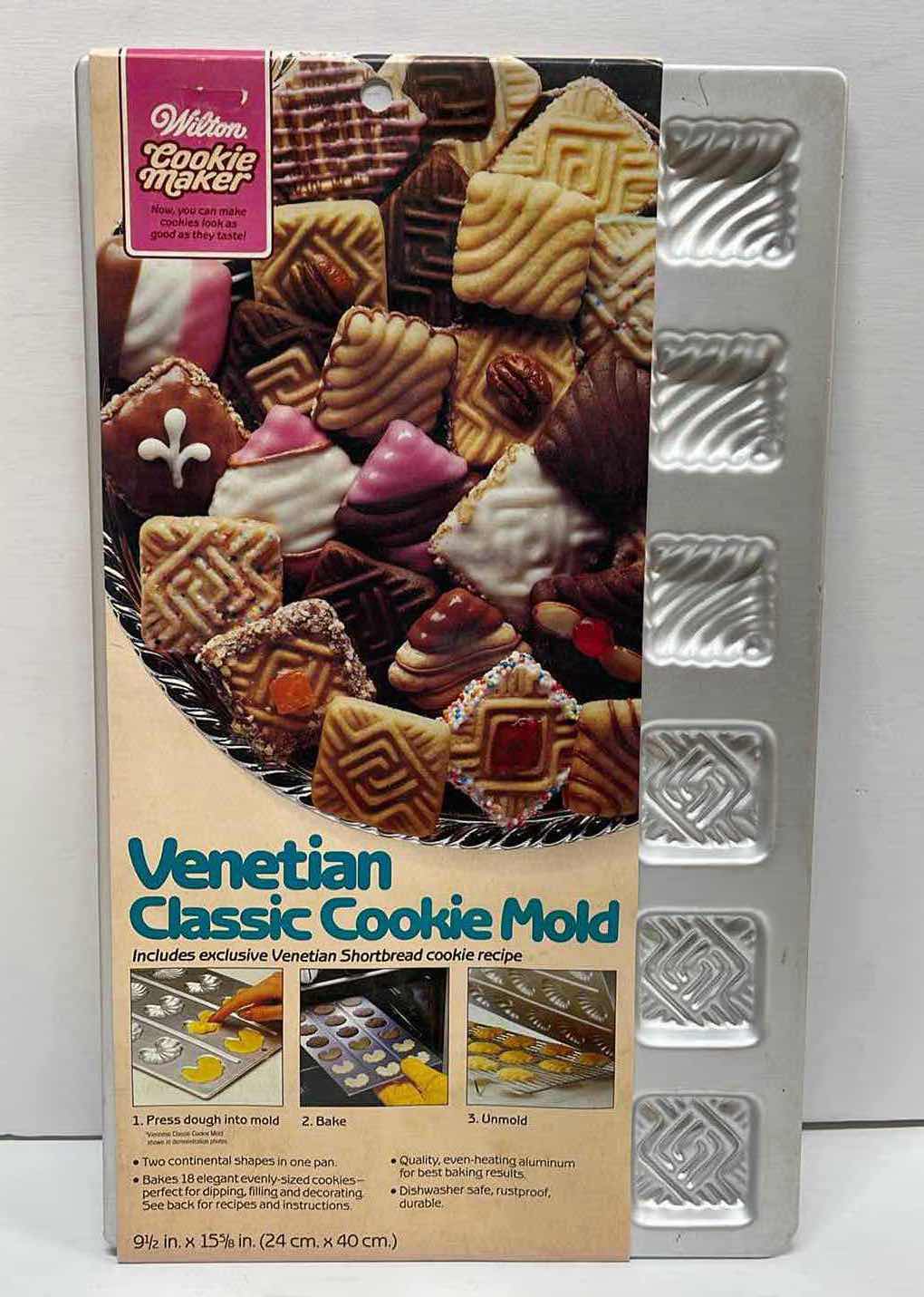 Photo 1 of NOS VINTAGE 1984 WILTON VENETIAN CLASSIC COOKIE MOLD - RETAIL PRICE $24.00