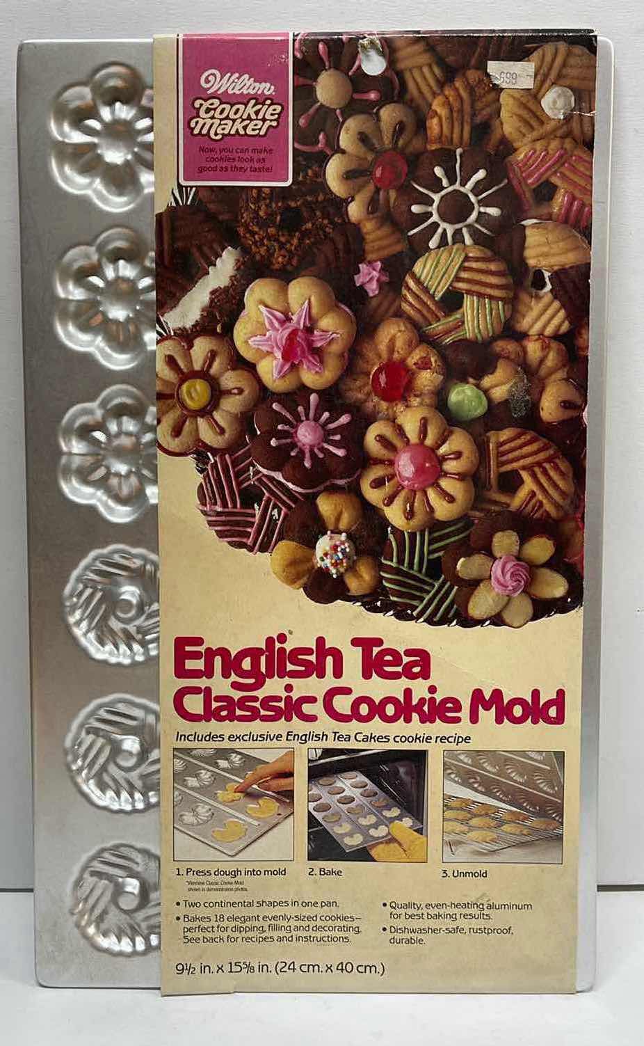 Photo 1 of NOS VINTAGE 1984 WILTON ENGLISH TEA CLASSIC COOKIE MOLD - RETAIL PRICE $25.00