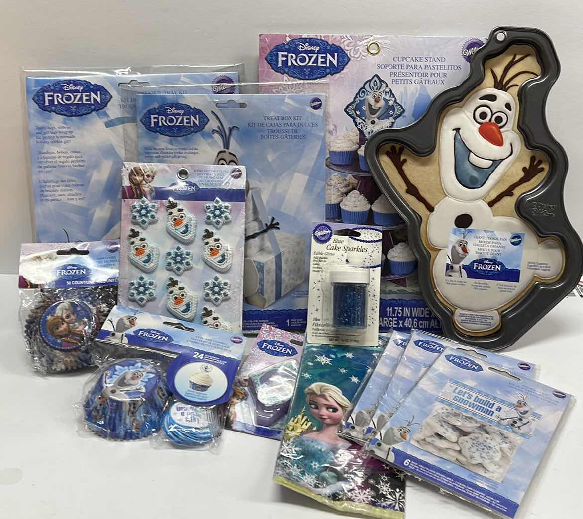 Photo 1 of NOS WILTON DISNEY FROZEN PARTY SUPPLIES- TOTAL RETAIL PRICE $68.99