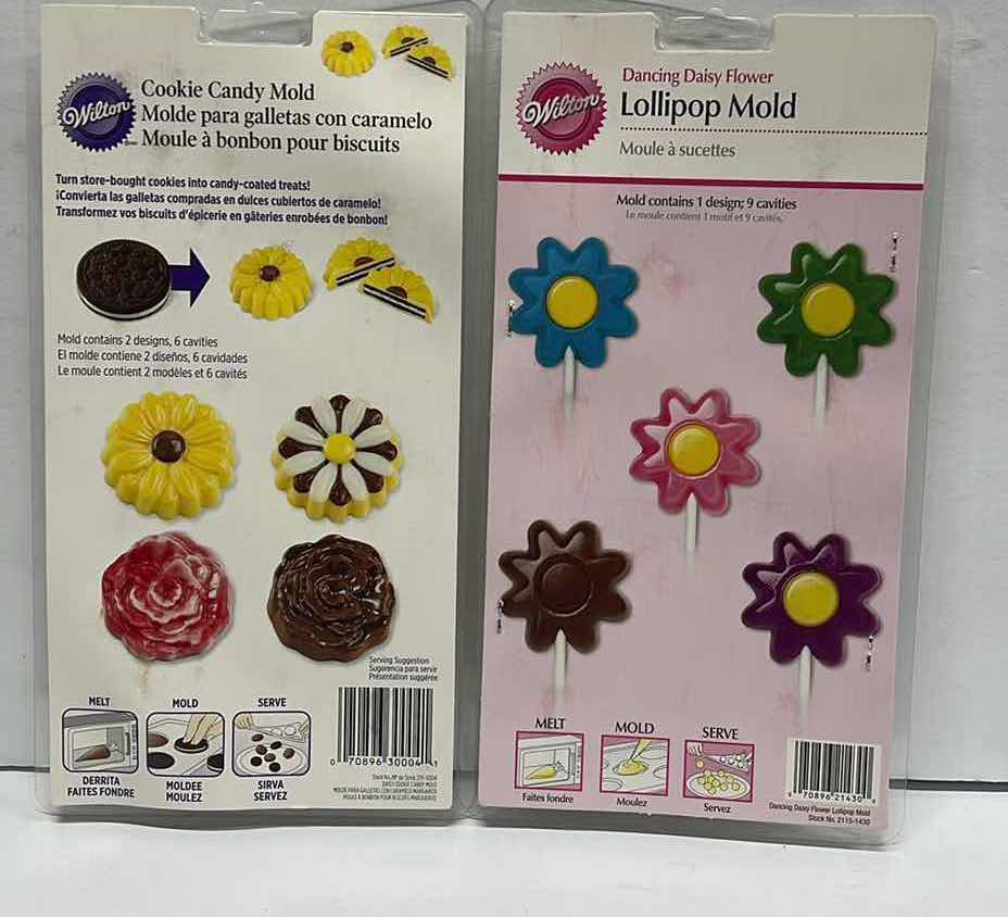 Photo 3 of NEW WILTON SPRING / SUMMER LOLLIPOP / COOKIE / CANDY PICKS AND PRETZEL MOLDS - TOTAL RETAIL PRICE $ 42.00