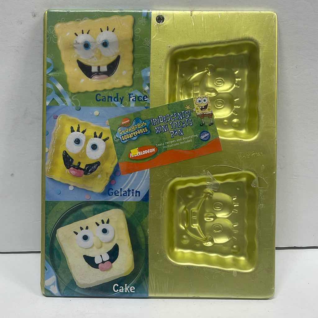 Photo 1 of NOS NICKELODEON SPONGEBOB SQUARE PANTS MINI TREATS PAN - RETAIL PRICE $22.00