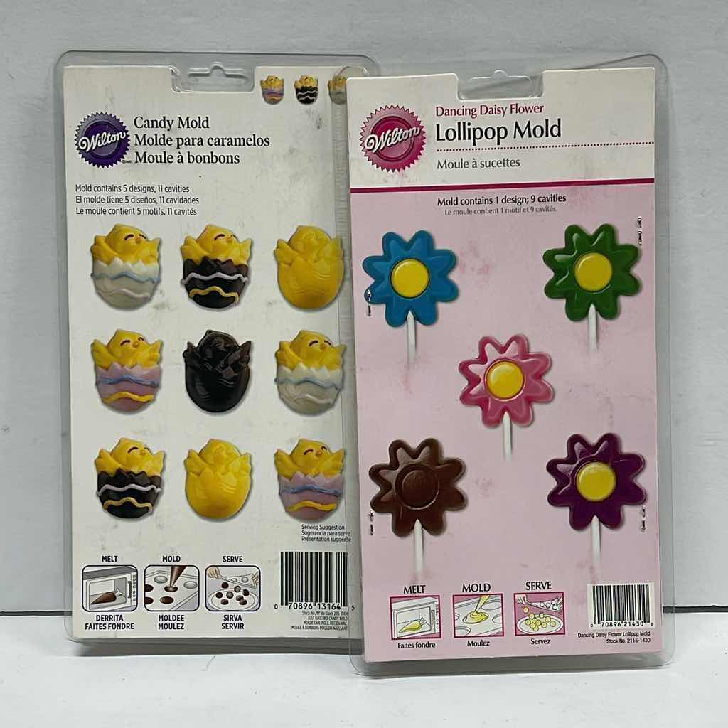 Photo 3 of NEW WILTON EASTER/ SPRING LOLLIPOP / COOKIE / CANDY MOLDS - TOTAL RETAIL PRICE $ 42.00