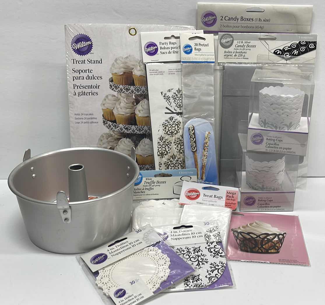 Photo 1 of NEW BAKING AND PARTY SUPPLIES, ANGEL FOOD CAKE PAN AND MORE - TOTAL RETAIL PRICE $ 52.00