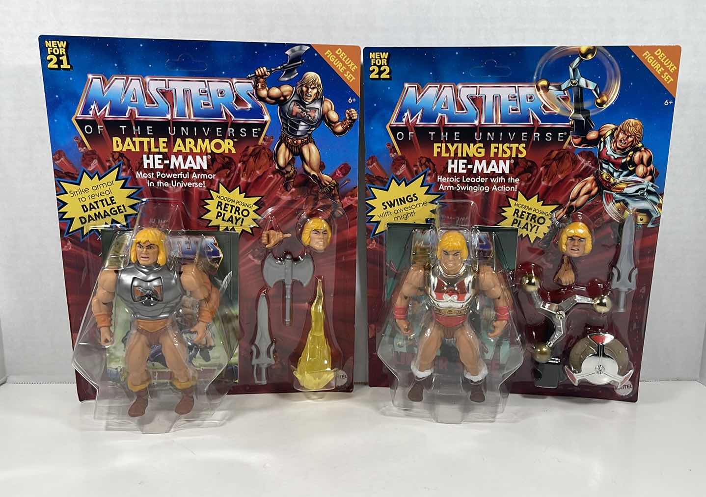Photo 1 of NIB MASTERS OF THE UNIVERSE BATTLE ARMOR HE-MAN & FLYING FISTS HE-MAN RETRO PLAY