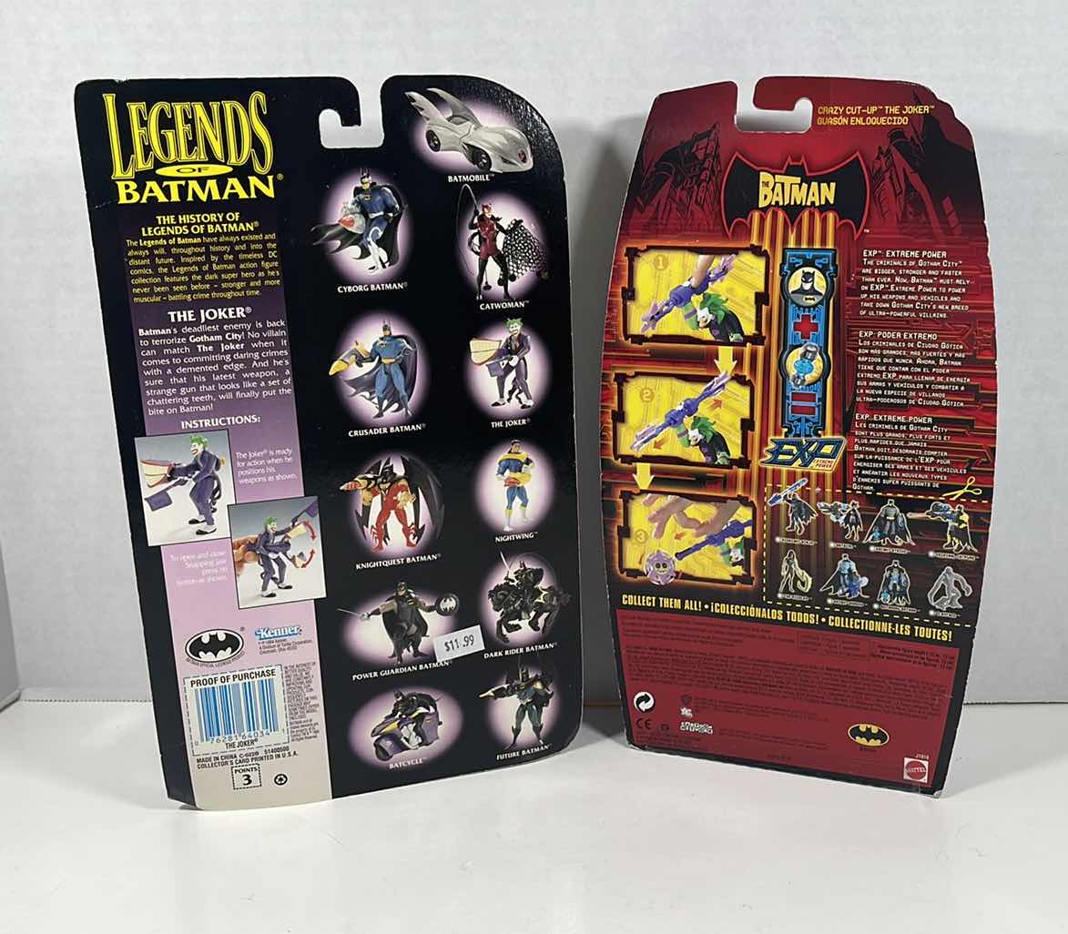 Photo 2 of NIB MATTEL DC THE BATMAN EXP & KENNER LEGENDS OF BATMAN THE JOKER WITH SNAPPING JAW! ACTION FIGURES & ACCESSORIES 2-PACK 