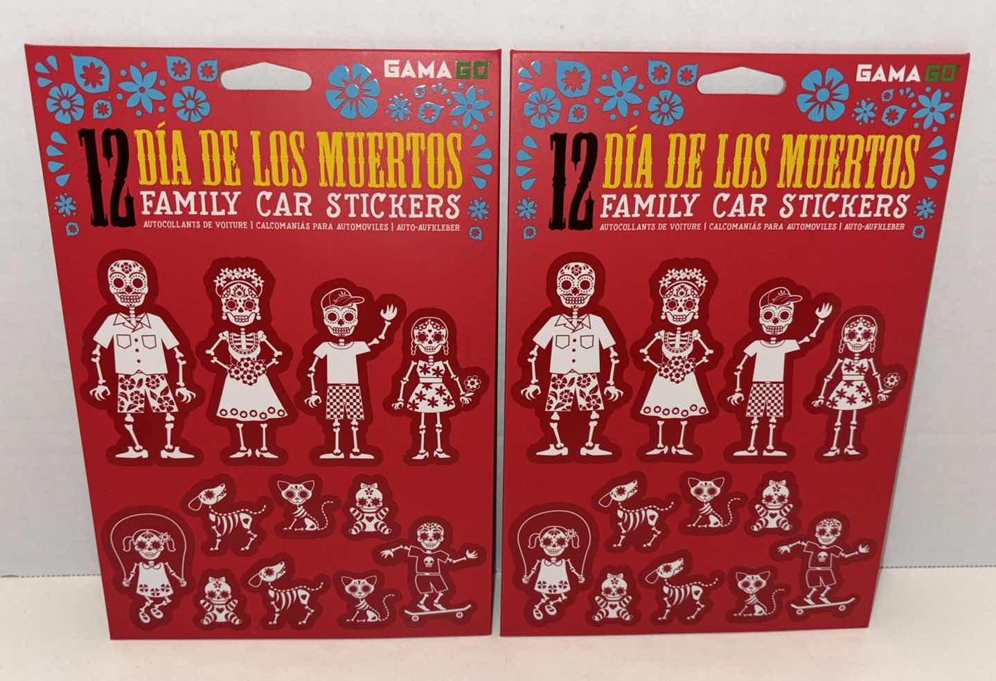 Photo 1 of NEW GAMA GO 12 DÍA DE LOS MUERTOS FAMILY CAR STICKERS PACK (2)