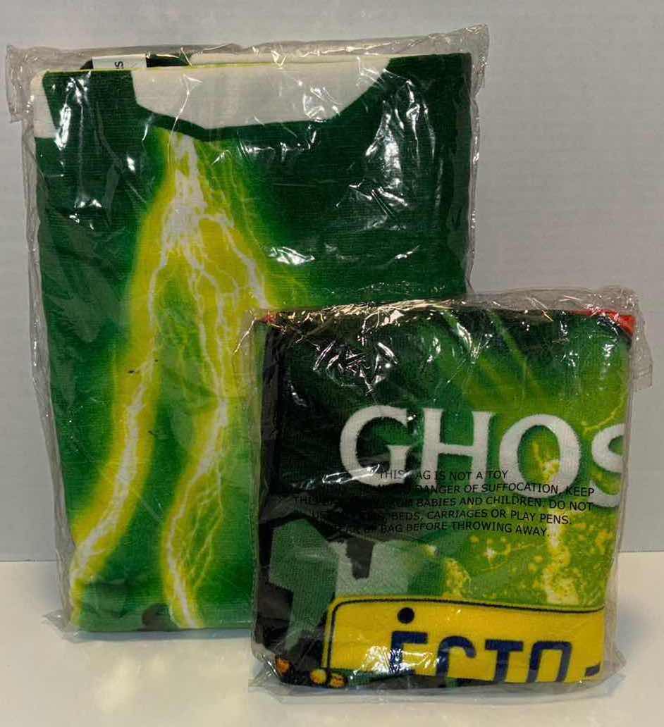 Photo 1 of NEW GHOSTBUSTERS TOWELS, 30” X 60” WE KICKED ITS ASS BEACH TOWEL  & 36” X 24” ECTO-1 MICROFIBER TOWEL (2)