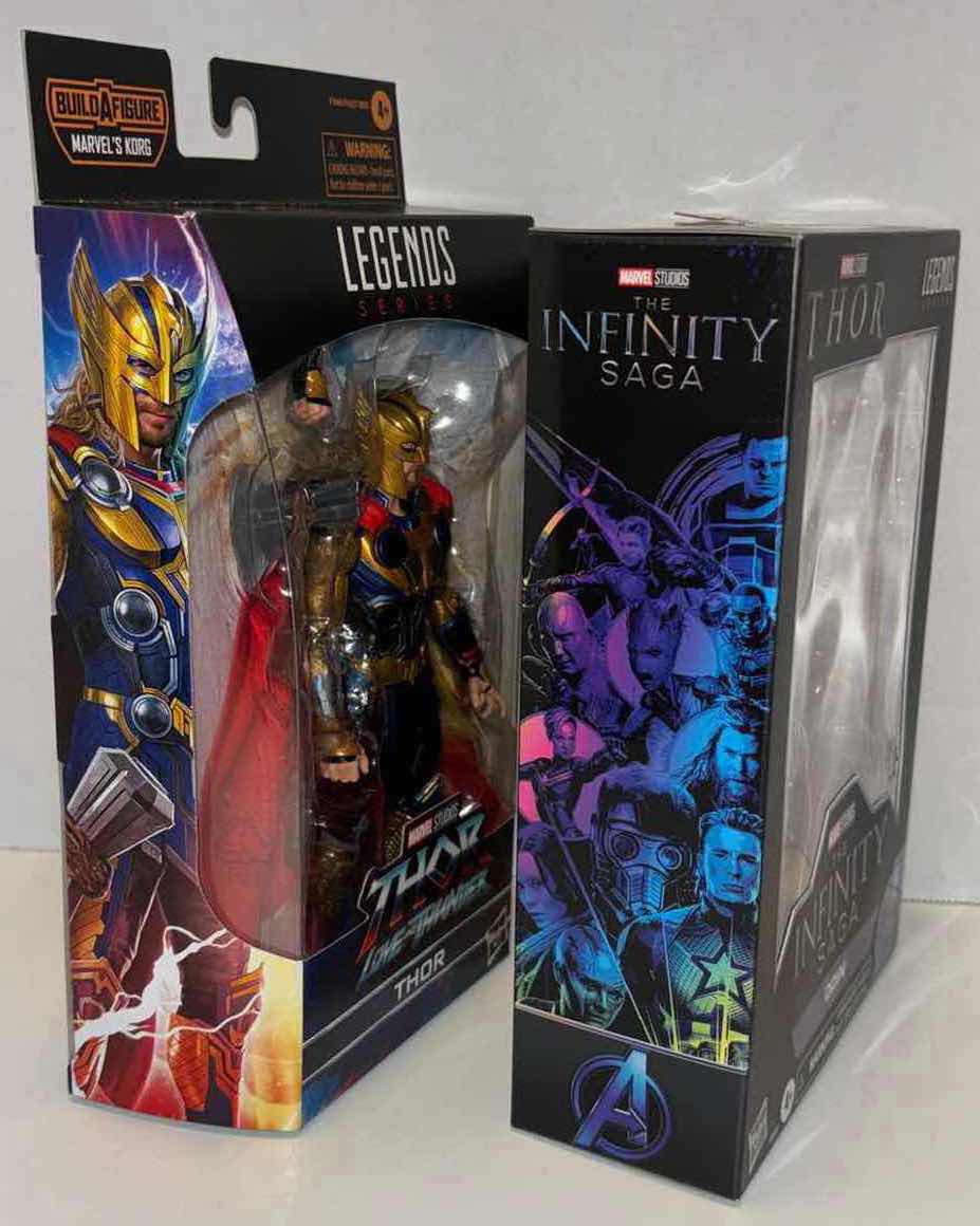 Photo 4 of NEW HASBRO LEGENDS SERIES MARVEL THOR 2-PACK ACTION FIGURES & ACCESSORIES, LOVE & THUNDER “THOR” & THE INFINITY SAGA “ODIN”
