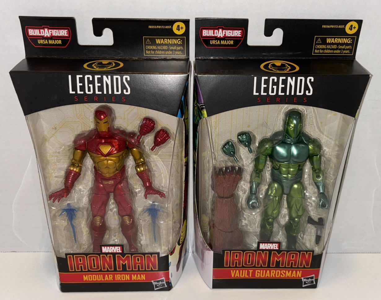 Photo 1 of NEW HASBRO LEGENDS SERIES MARVEL IRON MAN 2-PACK ACTION FIGURE & ACCESSORIES, “MODULAR IRON MAN” & “VAULT GUARDSMAN”