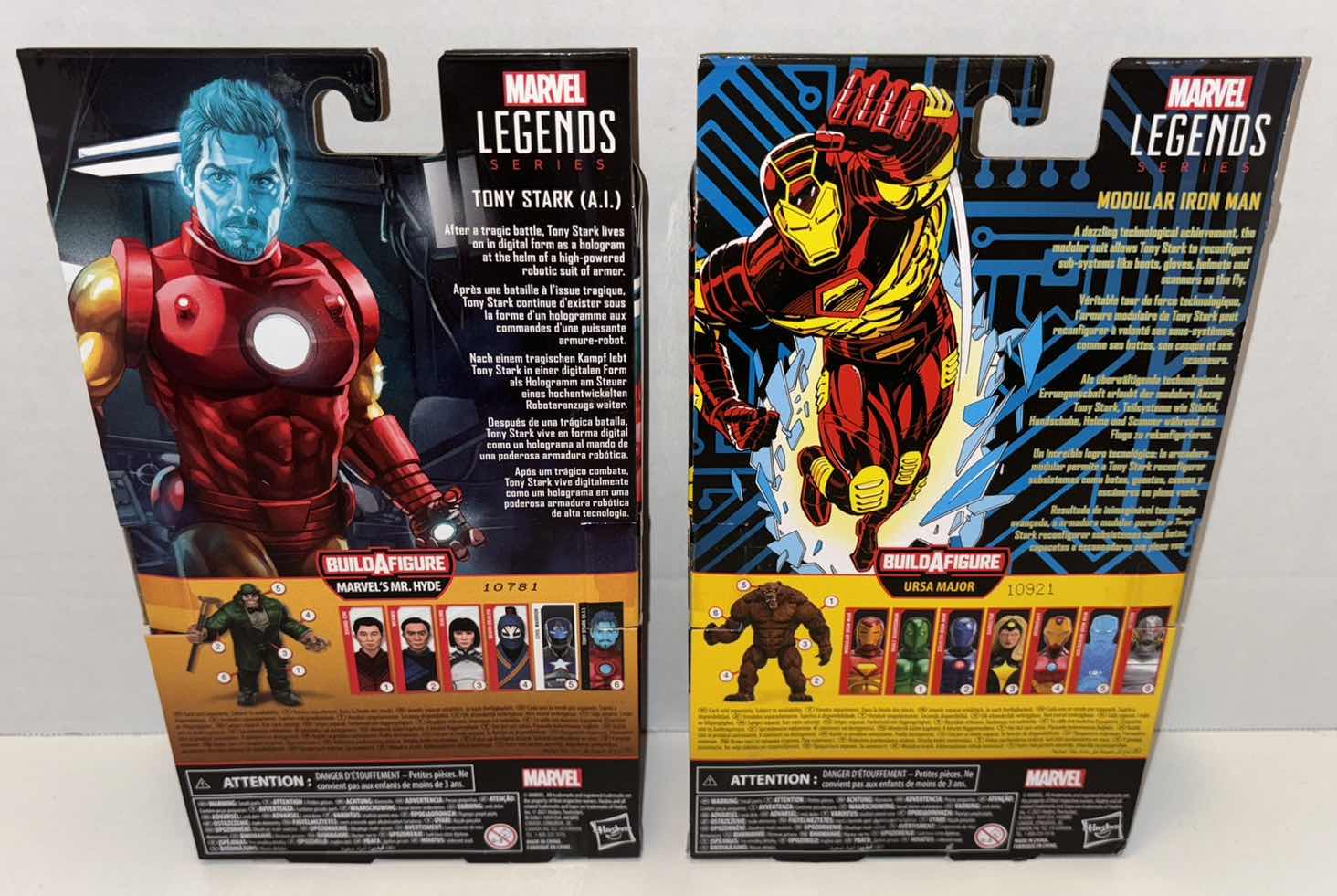 Photo 5 of NEW HASBRO LEGENDS SERIES MARVEL IRON MAN 2-PACK ACTION FIGURE & ACCESSORIES, “TONY STARK (A.I.)” & “MODULAR IRON MAN”