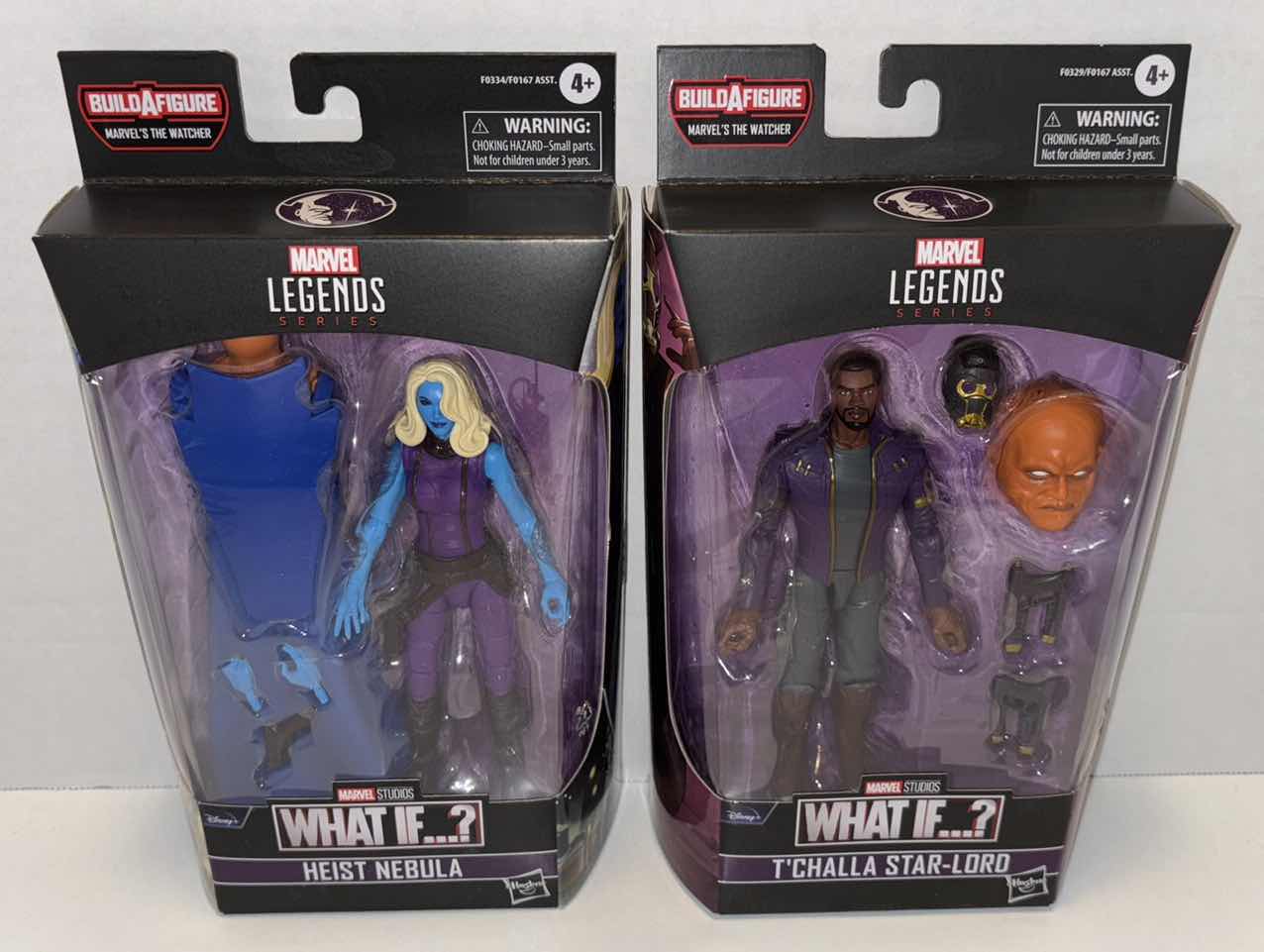 Photo 1 of NEW HASBRO LEGENDS SERIES MARVEL WHAT IF…? 2-PACK ACTION FIGURE & ACCESSORIES, “HEIST NEBULA” & “T’CHALLA STAR-LORD”