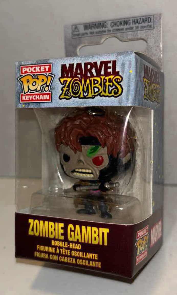 Photo 5 of NEW FUNKO POP! BOBBLE-HEAD VINYL FIGURE, 2-PACK MARVEL ZOMBIES #662 ZOMBIE WOLVERINE & POCKET POP! KEYCHAIN “ZOMBIE GAMBIT”