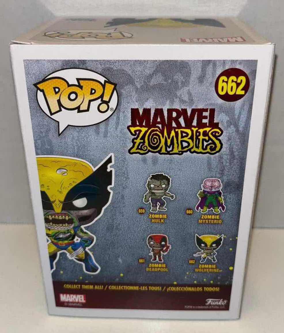 Photo 4 of NEW FUNKO POP! BOBBLE-HEAD VINYL FIGURE, 2-PACK MARVEL ZOMBIES #662 ZOMBIE WOLVERINE & POCKET POP! KEYCHAIN “ZOMBIE GAMBIT”