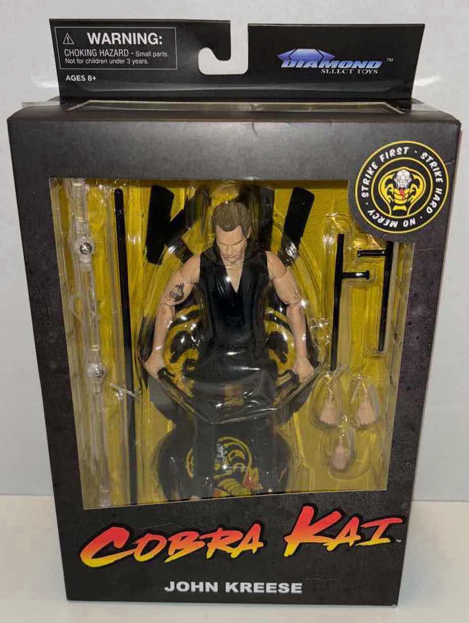 Photo 1 of NEW DIAMOND SELECT TOYS COBRA KAI ACTION FIGURE & ACCESSORIES, “JOHN KREESE”