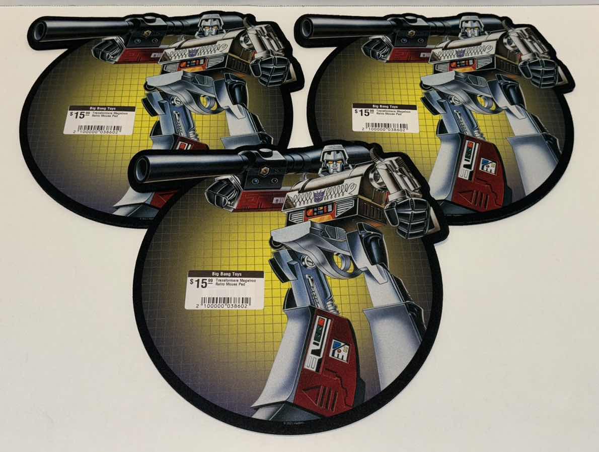 Photo 1 of NEW TRANSFORMERS MEGATRON RETRO MOUSE PAD 3-PACK