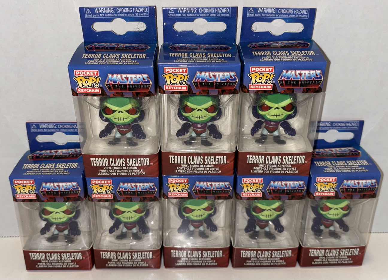 Photo 1 of NEW FUNKO POP! POCKET POP! VINYL FIGURE KEYCHAIN, MASTERS OF THE UNIVERSE TERROR CLAWS SKELETOR (8-PACK)