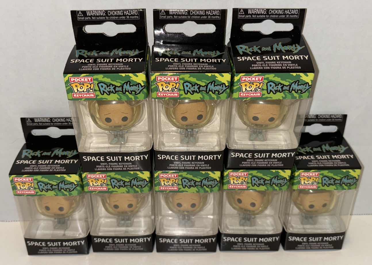 Photo 1 of NEW FUNKO POP! POCKET POP! VINYL FIGURE KEYCHAIN, RICK AND MORTY “SPACE SUIT MORTY” (8-PACK)