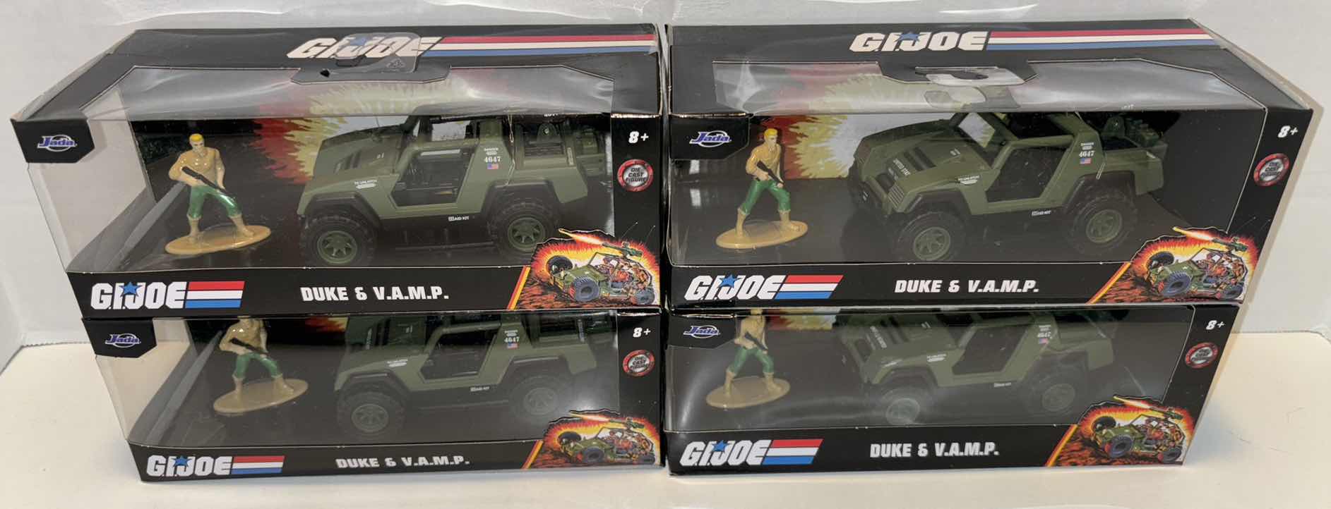 Photo 1 of NEW JADA TOYS HOLLYWOOD RIDES G.I. JOE “DUKE & V.A.M.P.” DIE-CAST VEHICLE & FIGURE 4-PACK