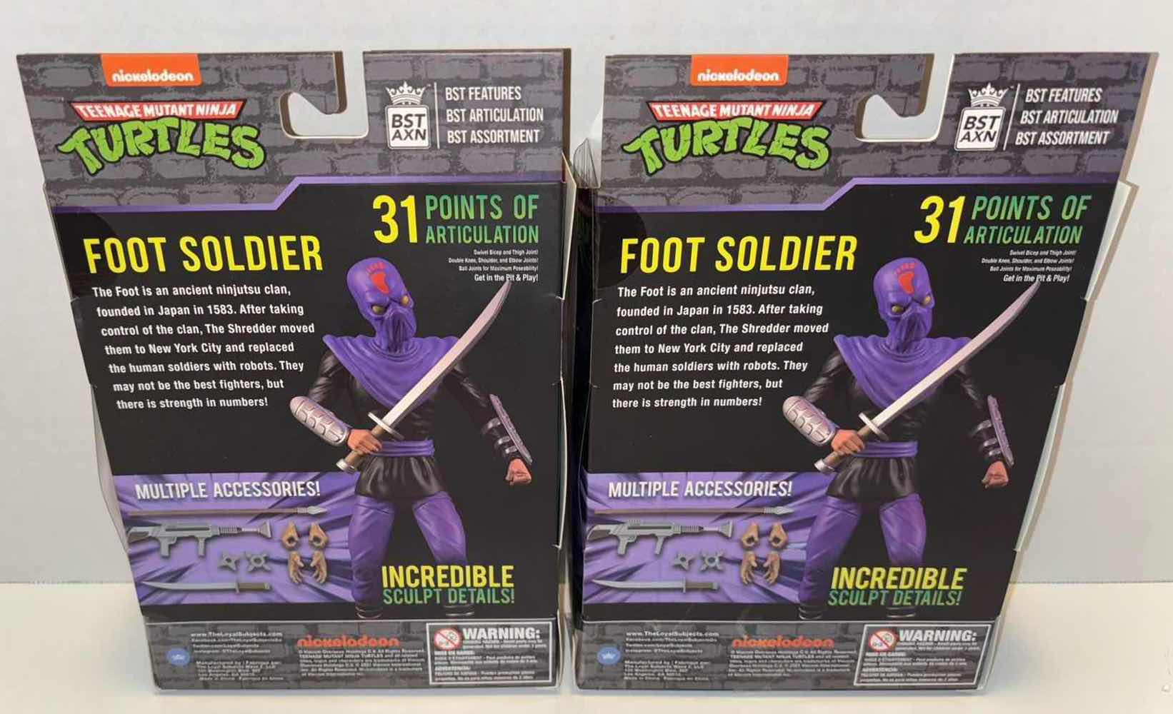 Photo 3 of NEW LOYAL SUBJECTS BST AXN TEENAGE MUTANT NINJA TURTLES ACTION FIGURE & ACCESSORIES 2-PACK, “FOOT SOLDIER”