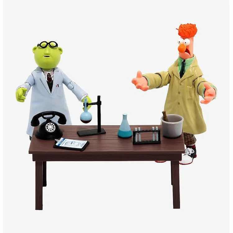 Photo 3 of NEW DIAMOND SELECT TOYS DISNEY THE MUPPETS ACTION FIGURES & ACCESSORIES 2-PACK, “SAM THE EAGLE & RIZZO THE RAT” & “BUNSEN AND BEAKER” (2)