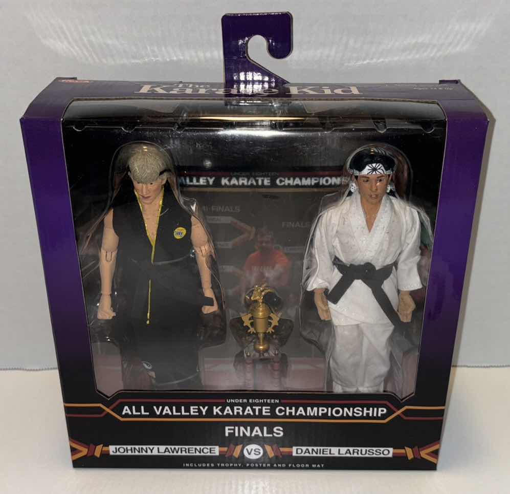 Photo 1 of NEW NECA THE KARATE KID 1984, 8” CLOTHED FIGURES- TOURNAMENT 2-PACK