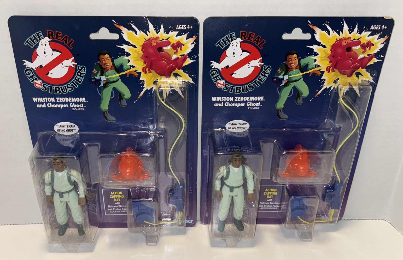 Photo 4 of NEW HASBRO KENNER THE REAL GHOSTBUSTERS ACTION FIGURE & ACCESSORIES 3-PACK, “PETER VENKMAN & GRABBER GHOST”, “WINSTON ZEDDEMORE & CHOMPER GHOST” x 2