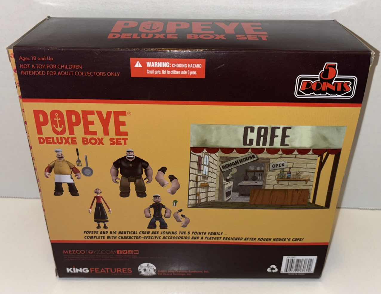 Photo 4 of NEW MEZCO TOYZ 5 POINTS POPEYE DELUXE BOX SET (4 ACTION FIGURES & ACCESSORIES)