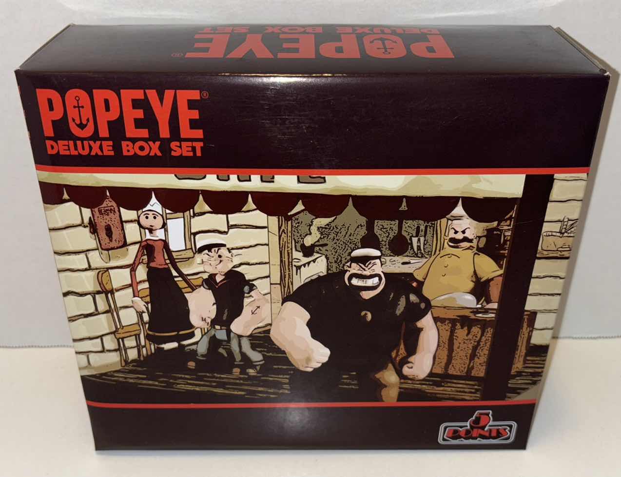 Photo 1 of NEW MEZCO TOYZ 5 POINTS POPEYE DELUXE BOX SET (4 ACTION FIGURES & ACCESSORIES)