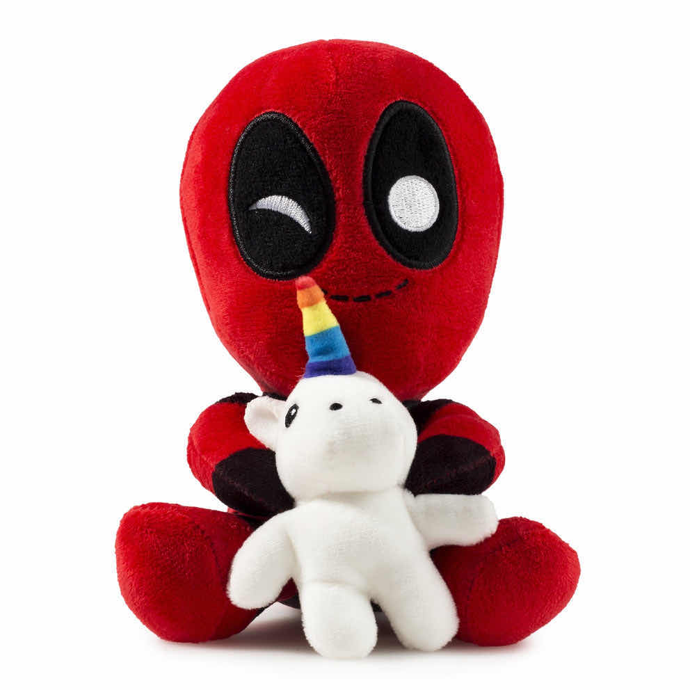 Photo 2 of NEW KIDROBOT MARVEL PHUNNY PLUSH 2-PACK, “DEADPOOL RIDING A UNICORN” & “SEXY DEADPOOL”