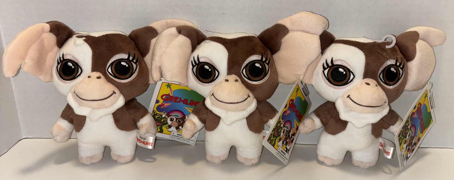 Photo 1 of NEW KIDROBOT GREMLINS 7.5” PHUNNY PLUSH “GIZMO” 3-PACK