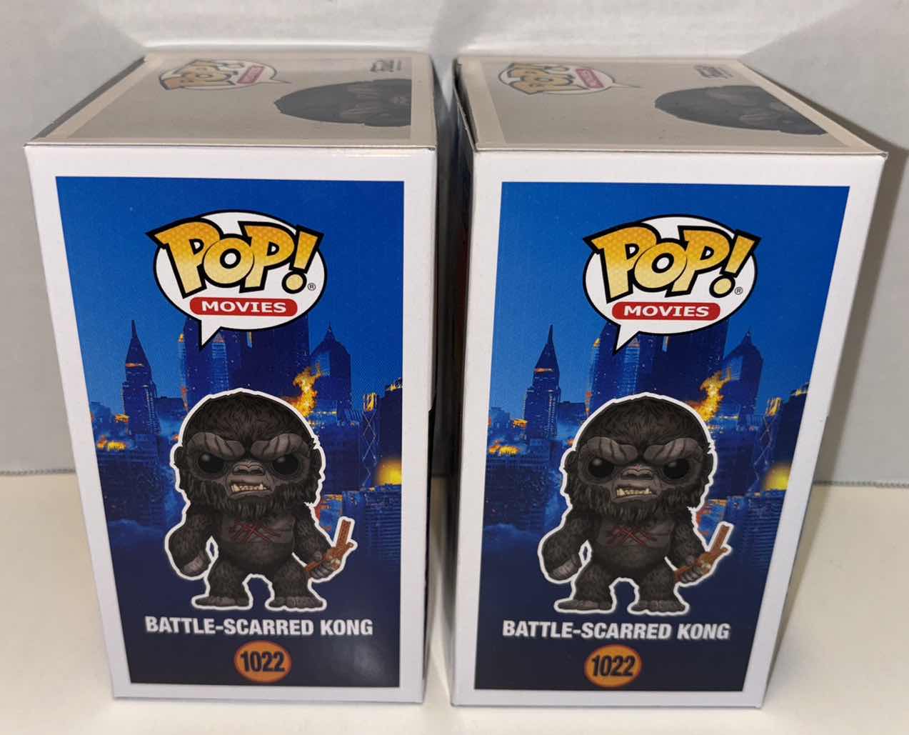 Photo 1 of NEW FUNKO POP! MOVIES VINYL FIGURE (2-PACK), GODZILLA VS KING KONG #1022 BATTLE-SCARRED KONG