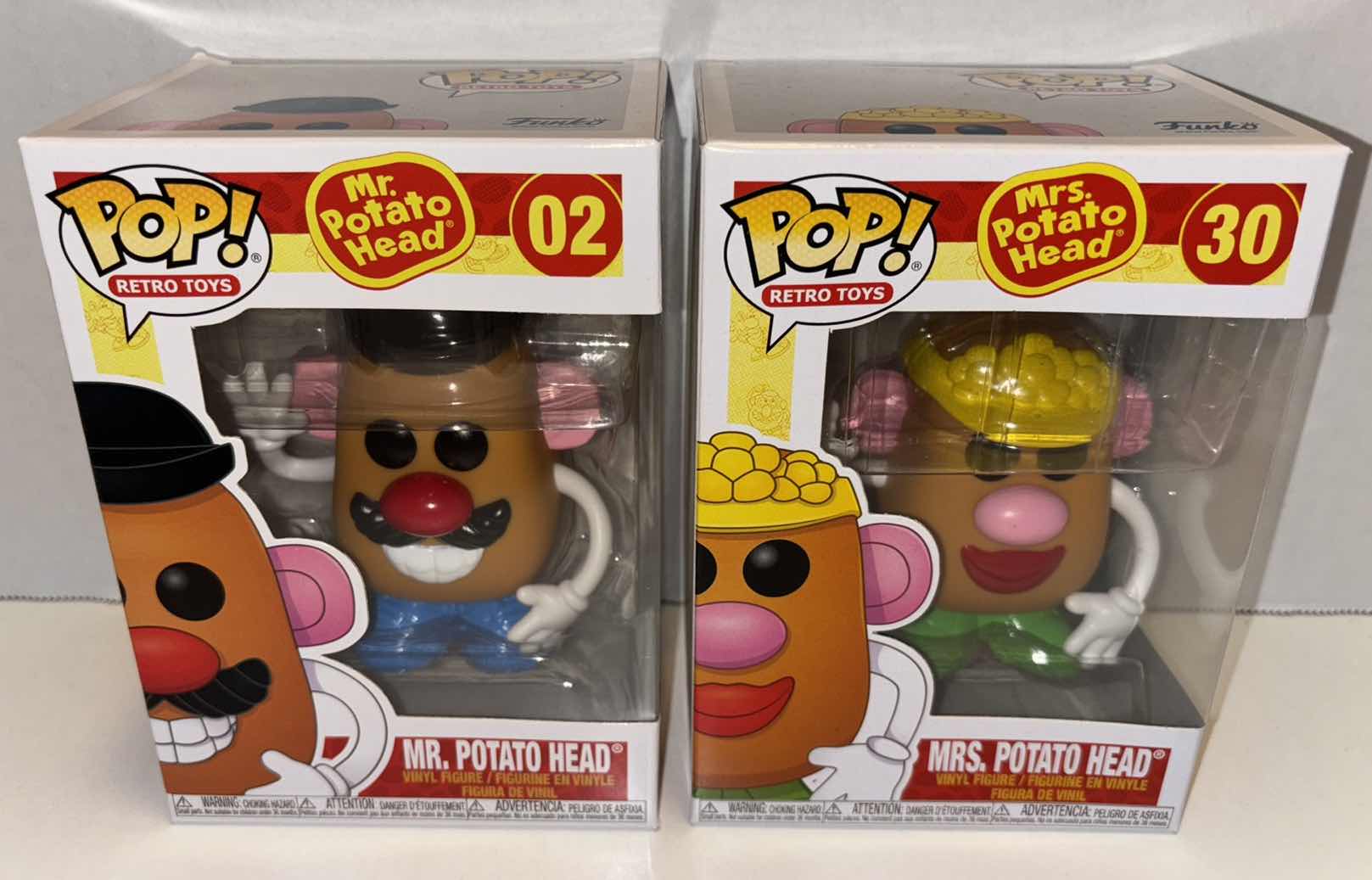 Photo 4 of NEW FUNKO POP! RETRO TOYS VINYL FIGURE 2-PACK, #02 MR. POTATO HEAD & #30 MRS. POTATO HEAD