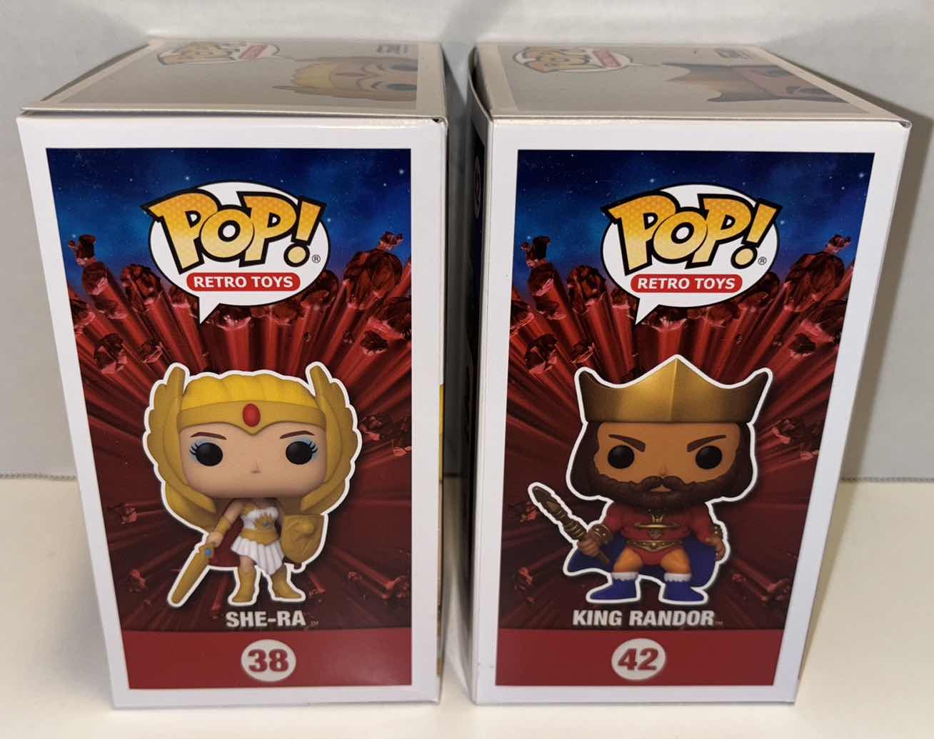 Photo 1 of NEW FUNKO POP! MASTERS OF THE UNIVERSE VINYL FIGURE 2-PACK, #38 SHE-RA & #42 KING RANDOR