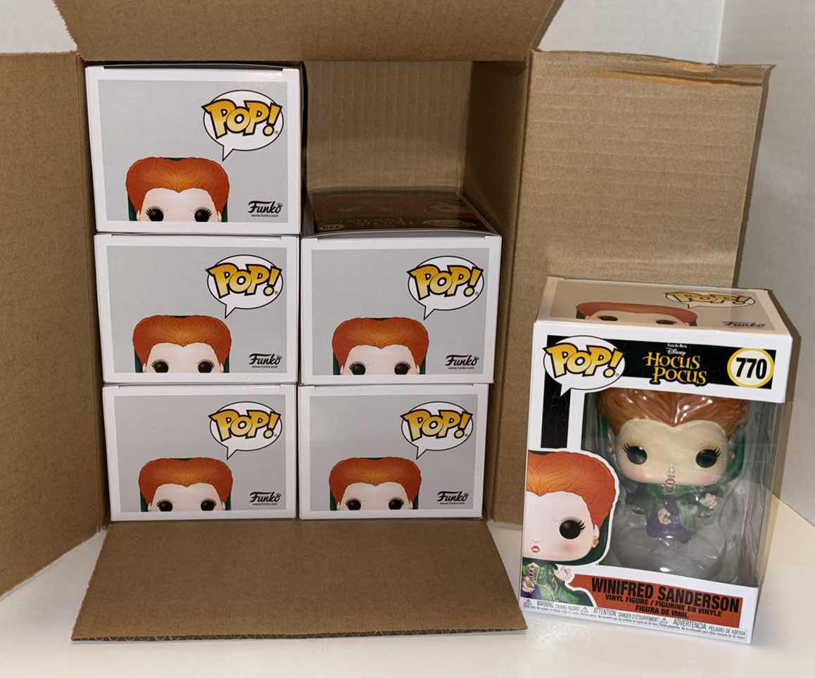 Photo 1 of NEW FUNKO POP! DISNEY VINYL FIGURE 6-PACK, HOCUS POCUS #770 WINIFRED SANDERSON FLYING