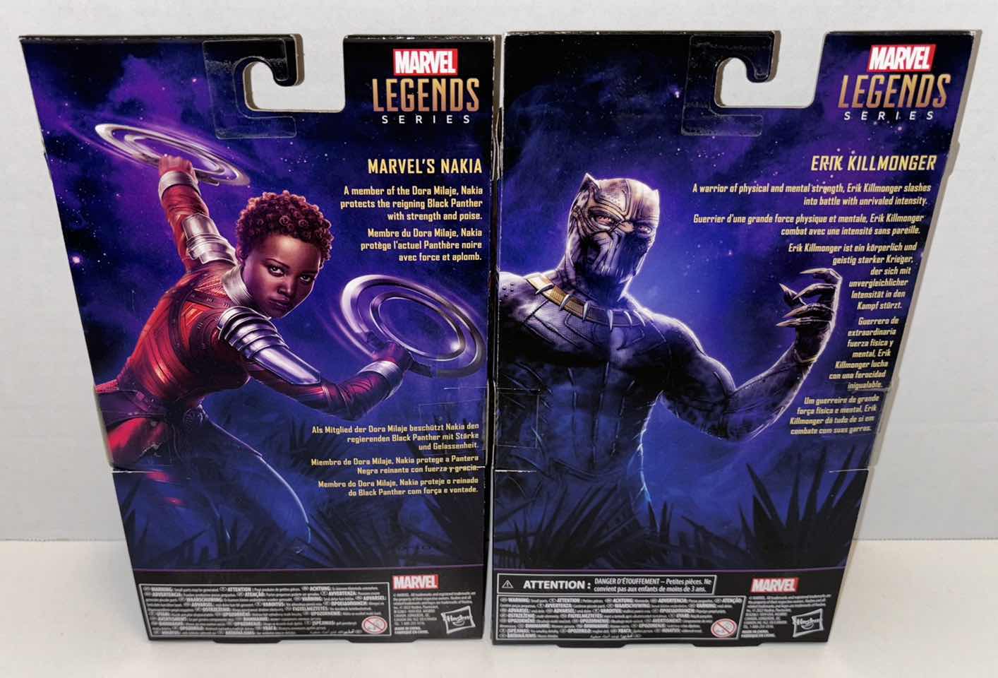 Photo 3 of NEW HASBRO MARVEL STUDIOS LEGENDS SERIES BLACK PANTHER 2-PACK ACTION FIGURES & ACCESSORIES, “MARVEL’S NAKIA” & “ERIK KILLMONGER”