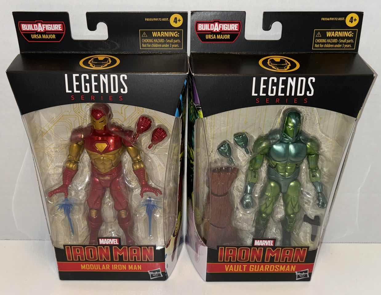 Photo 1 of NEW HASBRO MARVEL LEGENDS SERIES IRON MAN 2-PACK ACTION FIGURE & ACCESSORIES, “MODULAR IRON MAN” & “VAULT GUARDSMAN”