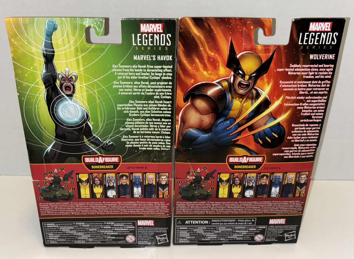 Photo 3 of NEW HASBRO MARVEL LEGENDS SERIES X-MEN 2-PACK ACTION FIGURE & ACCESSORIES, “MARVEL’S HAVOK” & “WOLVERINE”