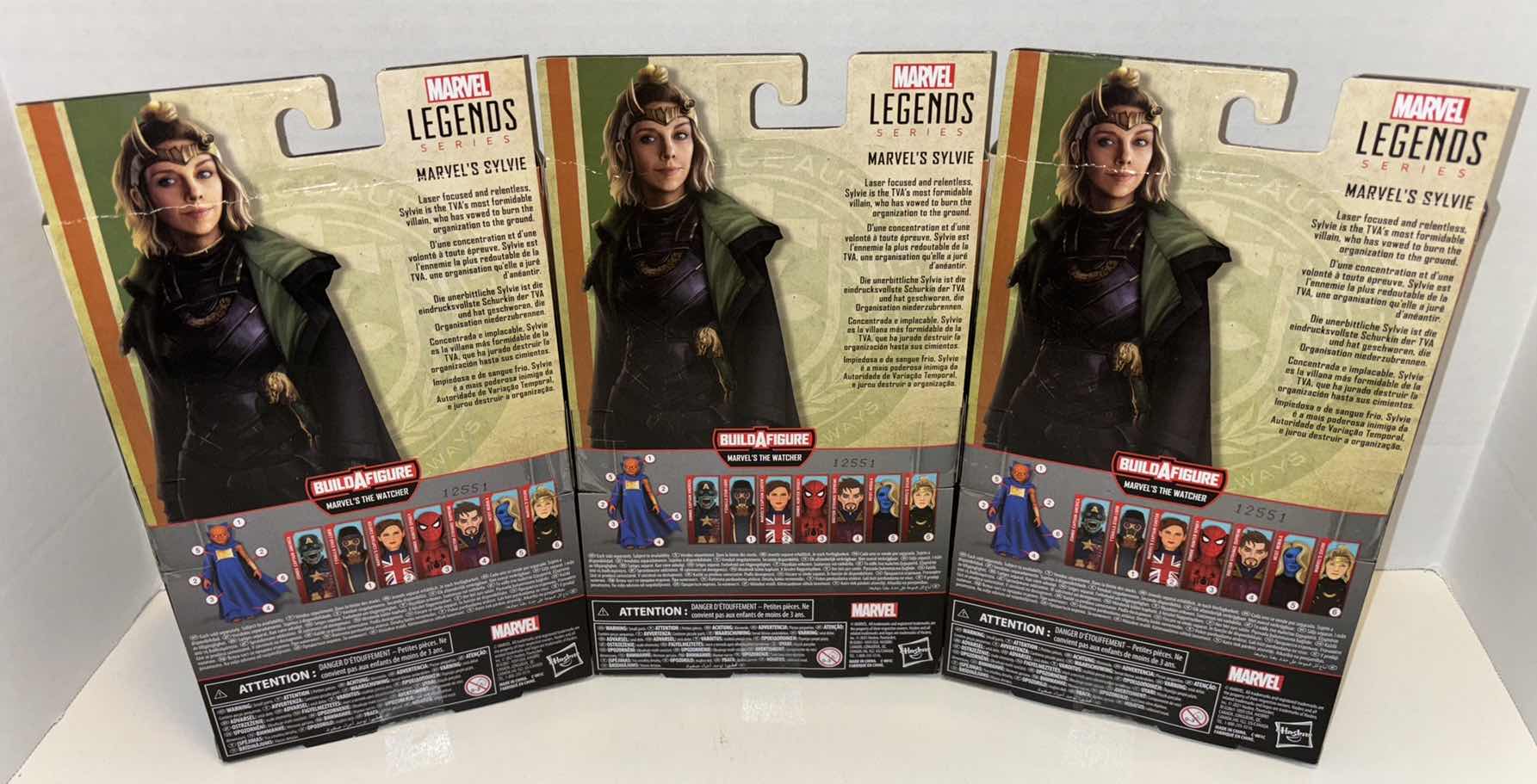 Photo 3 of NEW HASBRO MARVEL STUDIOS LEGENDS SERIES LOKI 3-PACK ACTION FIGURE & ACCESSORIES, “MARVEL’S SYLVIE”