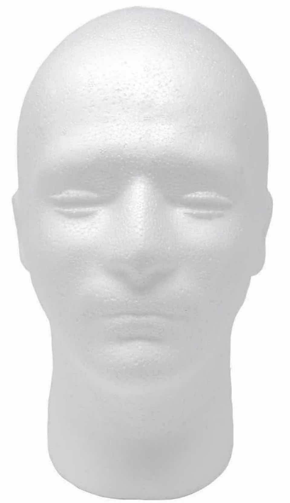Photo 2 of A-1 PACIFIC STORE 11” MALE STYROFOAM MANNEQUIN HEAD FOR MULTIPURPOSE WIG/DISPLAY STAND (3)