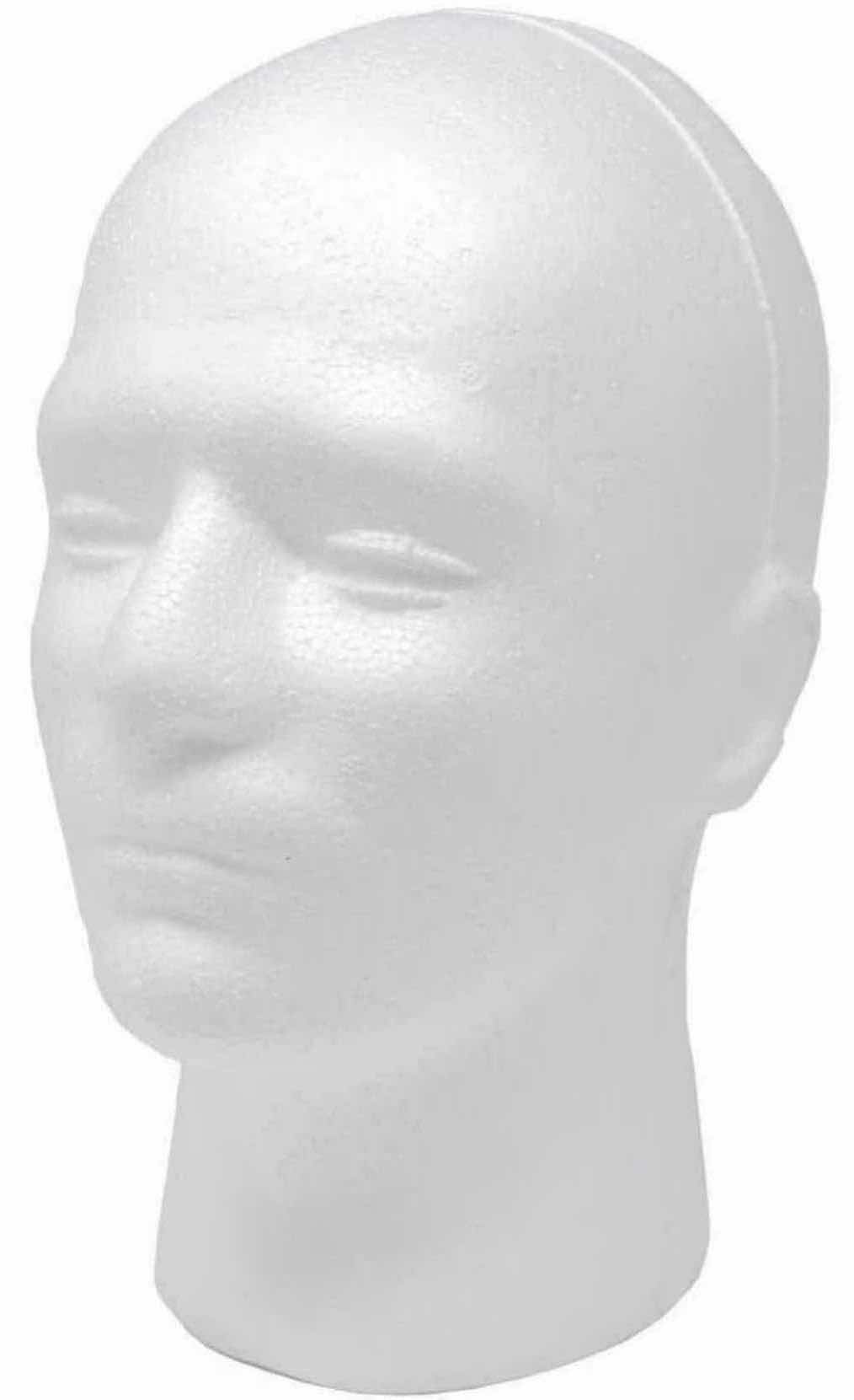 Photo 3 of A-1 PACIFIC STORE 11” MALE STYROFOAM MANNEQUIN HEAD FOR MULTIPURPOSE WIG/DISPLAY STAND (3)