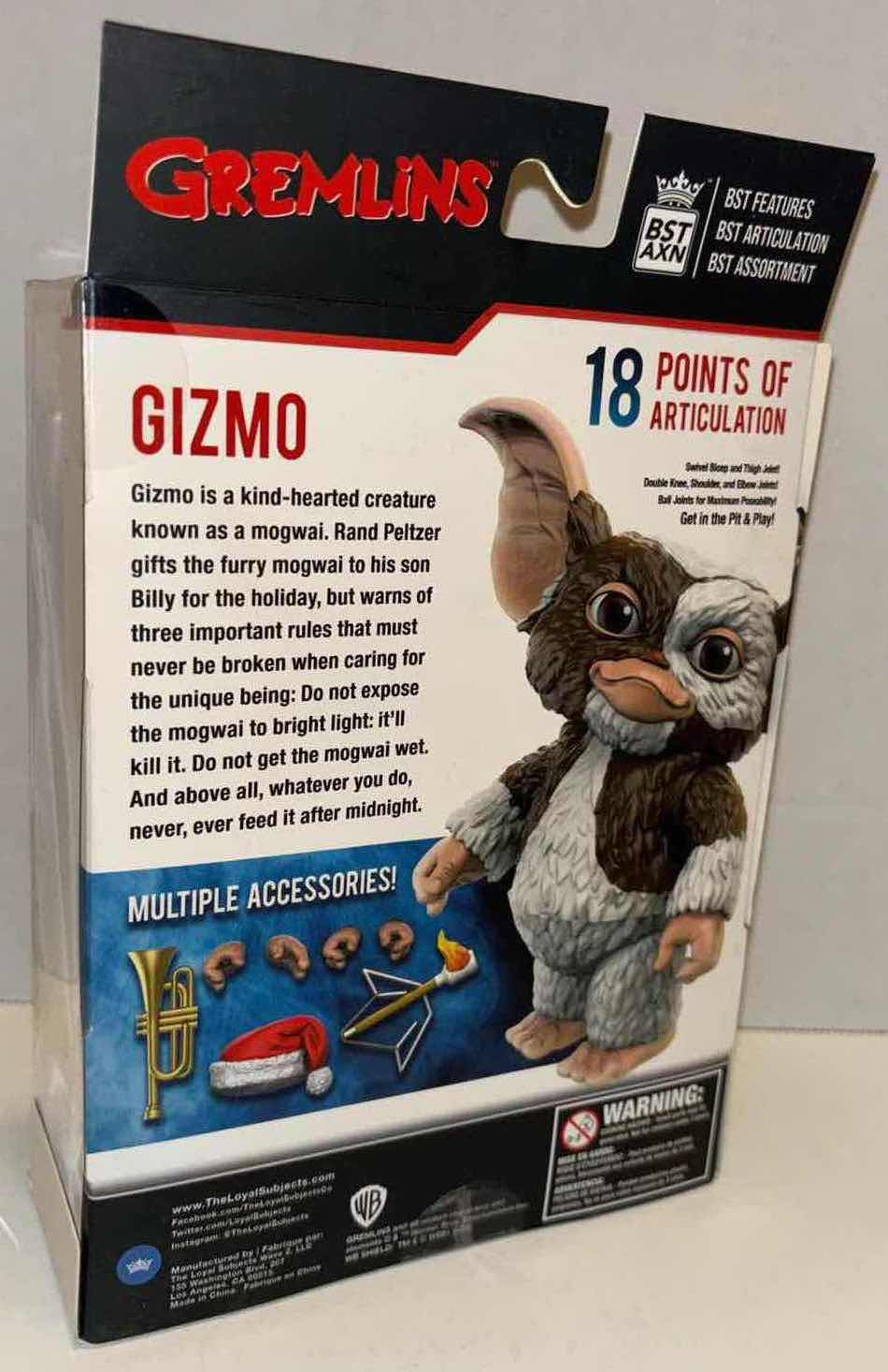 Photo 4 of NEW THE LOYAL SUBJECTS BST AXN GREMLINS “GIZMO” ACTION FIGURE & ACCESSORIES (1)