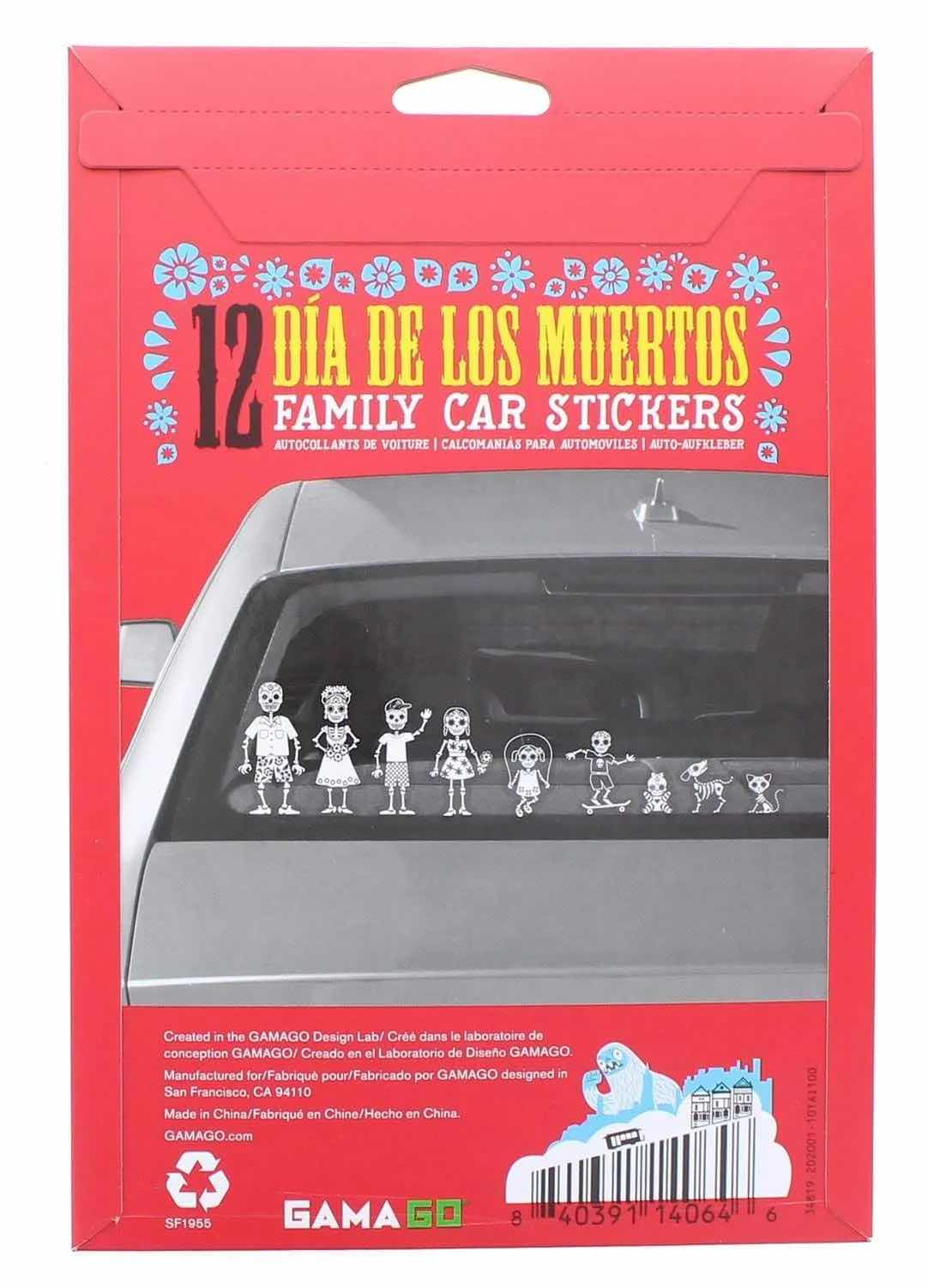 Photo 3 of NEW GAMAGO 12 CT DIA DE LOS MUERTOS FAMILY CAR STICKERS 5-PACK BUNDLE