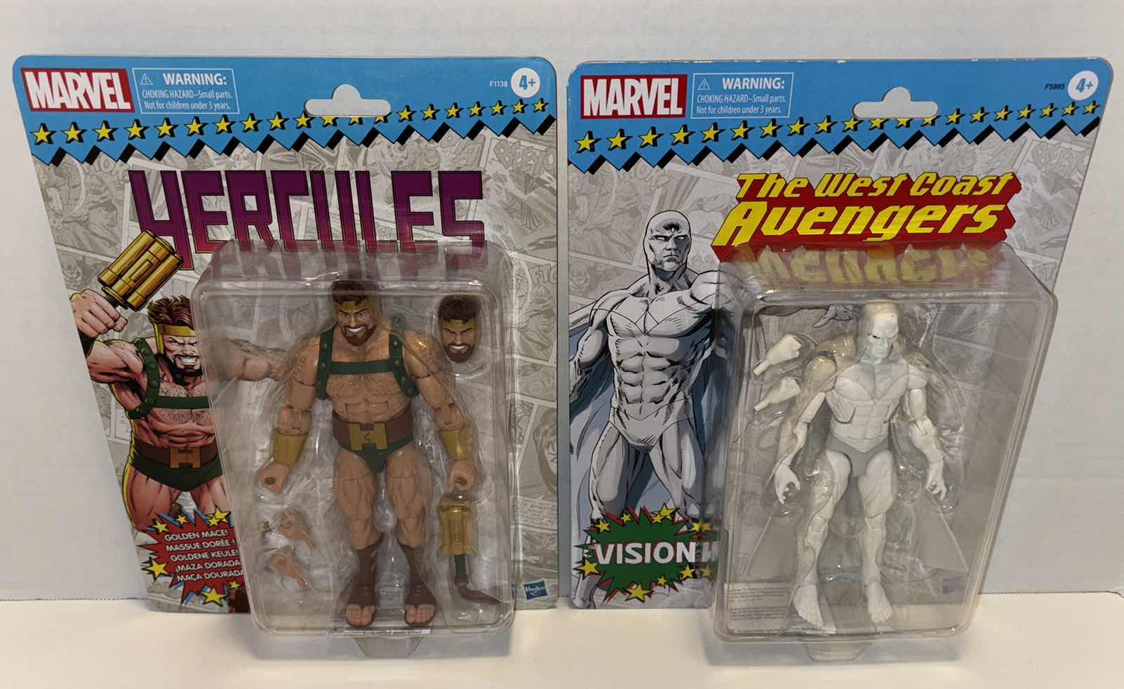 Photo 1 of NEW HASBRO MARVEL RETRO COLLECTION 2-PACK BUNDLE ACTION FIGURES & ACCESSORIES, “HERCULES” & “THE VISION”