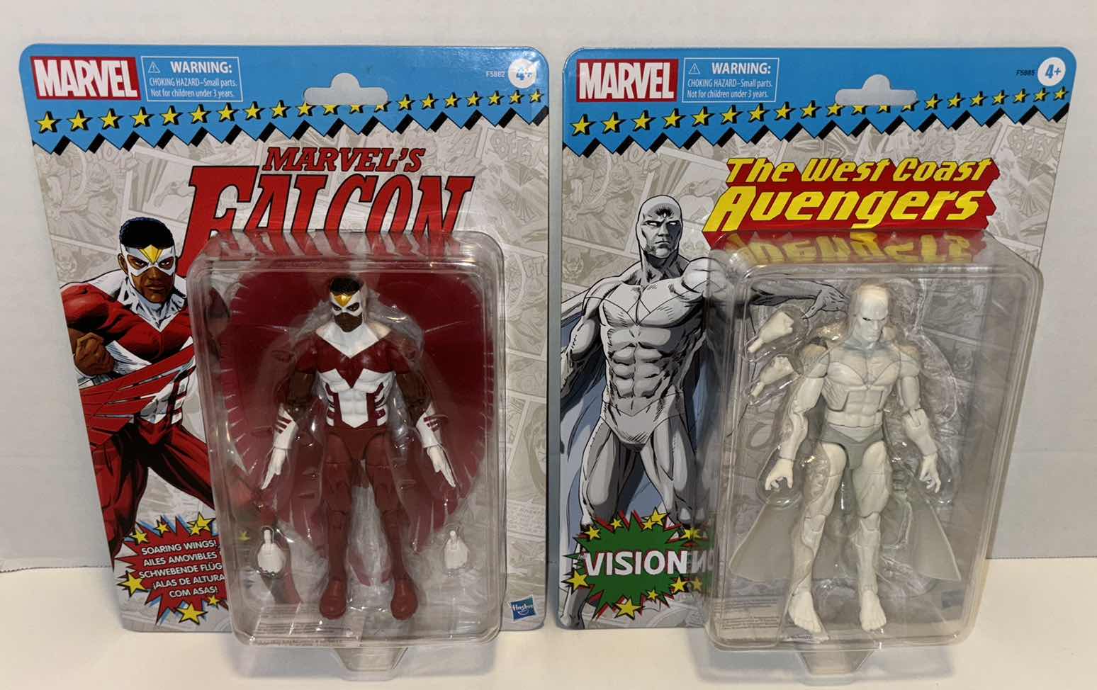 Photo 1 of NEW HASBRO MARVEL RETRO COLLECTION 2-PACK BUNDLE ACTION FIGURES & ACCESSORIES, “MARVEL’S FALCON” & “THE VISION”