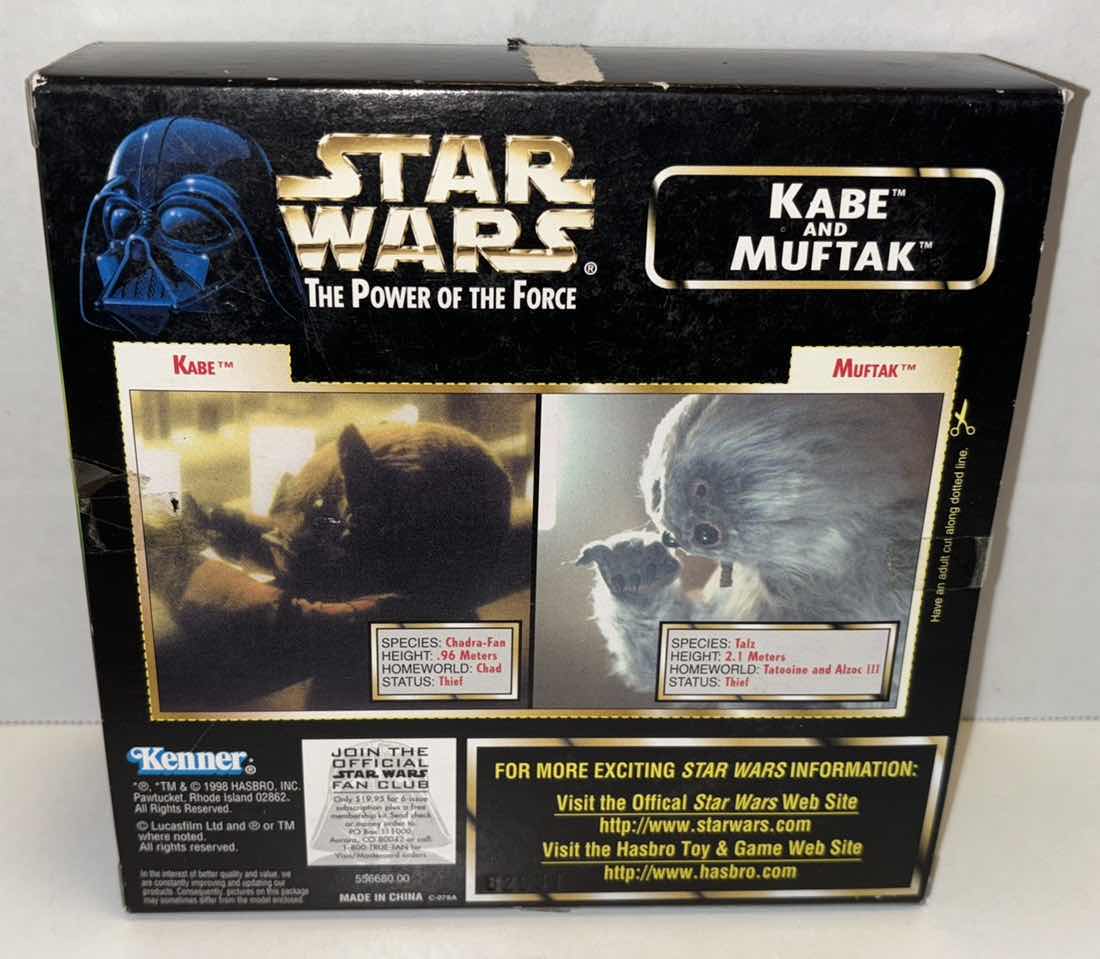 Photo 3 of NEW HASBRO 1998 THE KENNER COLLECTION STAR WARS THE POWER OF THE FORCE 2-PACK ACTION FIGURES & ACCESSORIES, “KABE AND MUFTAK”