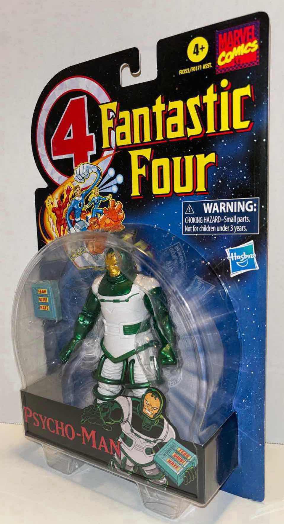 Photo 1 of NEW HASBRO MARVEL COMICS FANTASTIC FOUR RETRO ACTION FIGURE & ACCESSORIES “PSYCHO-MAN”