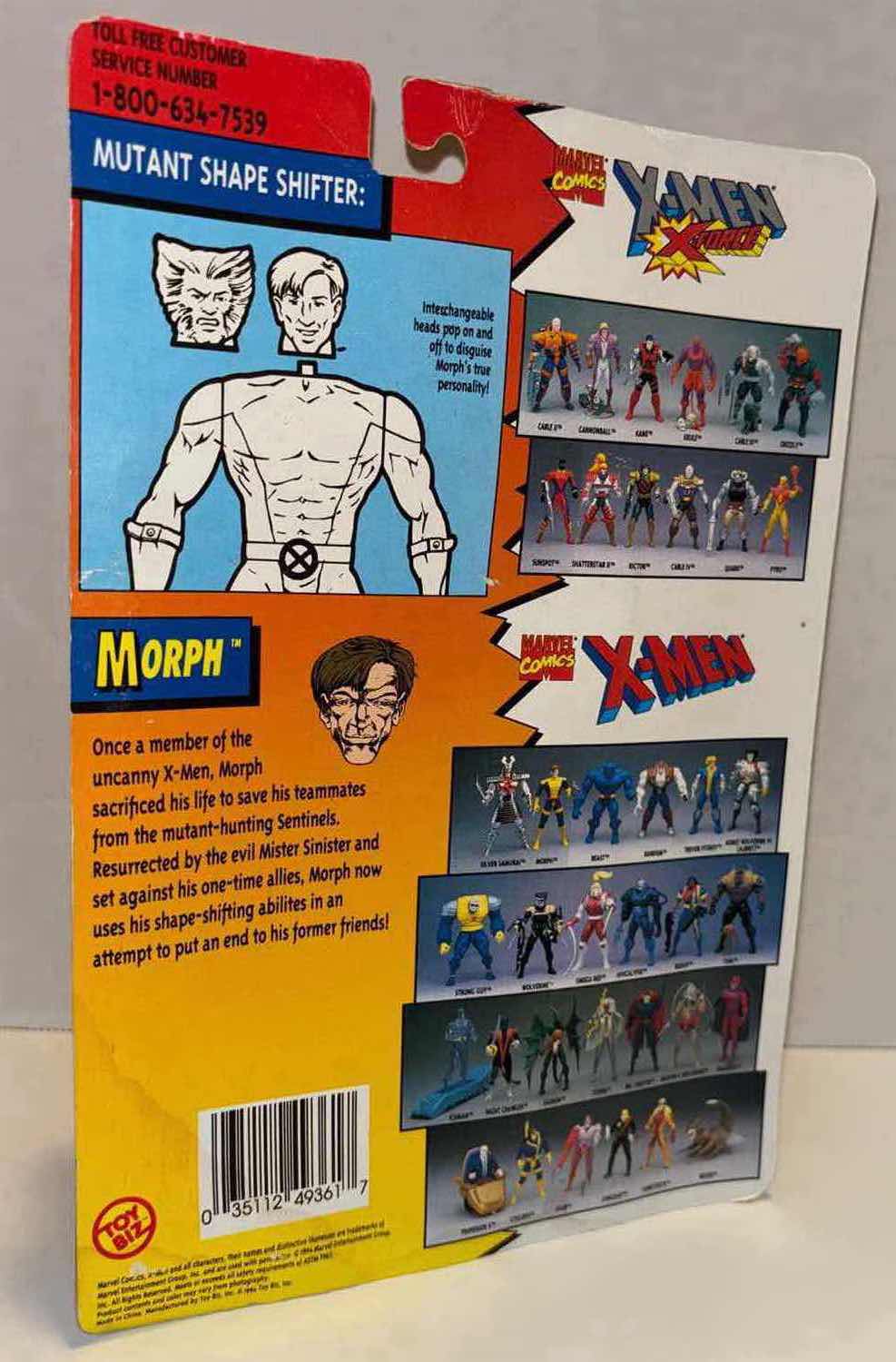 Photo 7 of NEW VINTAGE 1991/1993/1994 TOY BIZ MARVEL COMICS X-MEN 3-PACK BUNDLE RETRO ACTION FIGURES & ACCESSORIES, “COLOSSUS”, “STORM” & “MORPH”