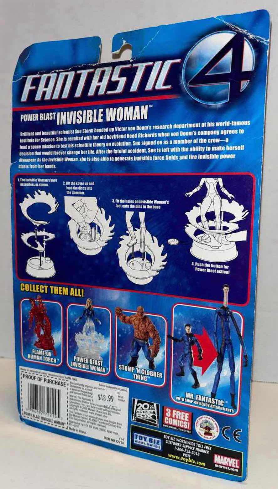 Photo 2 of NEW TOY BIZ 2005 FANTASTIC FOUR ACTION FIGURE & ACCESSORIES “POWER BLAST INVISIBLE WOMAN” (1)