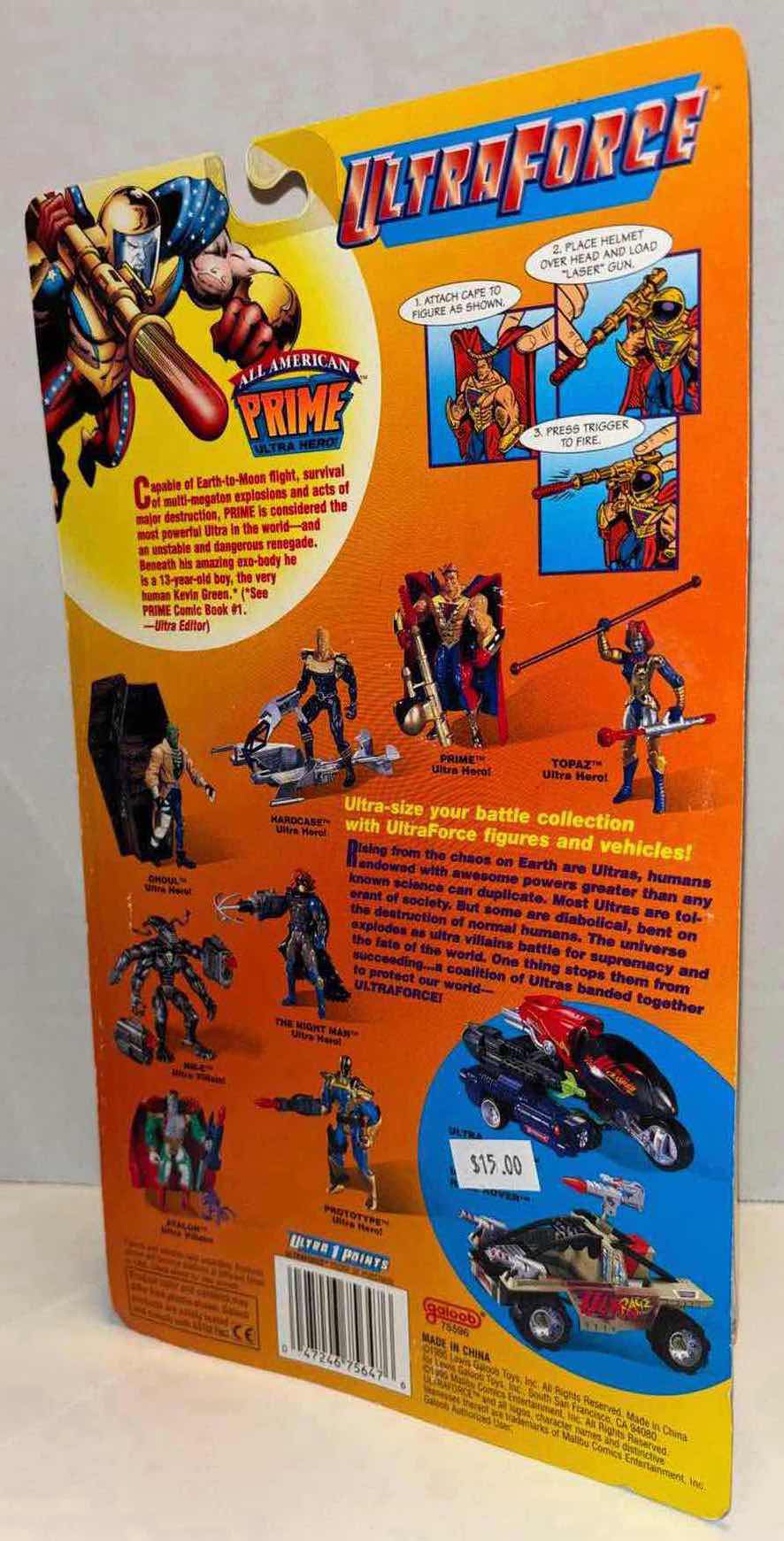 Photo 5 of NEW VINTAGE 1995 GALOOB ULTRAFORCE ULTRA HERO 2-PACK BUNDLE ACTION FIGURE & ACCESSORIES “#25 TOPAZ” & “#5 ALL AMERICAN PRIME”