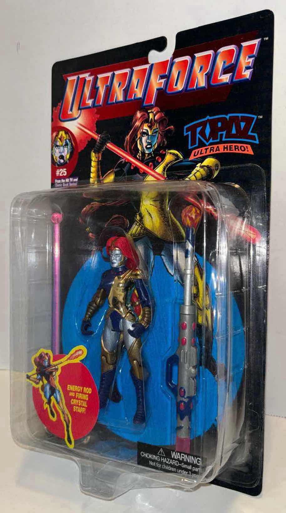 Photo 2 of NEW VINTAGE 1995 GALOOB ULTRAFORCE ULTRA HERO 2-PACK BUNDLE ACTION FIGURE & ACCESSORIES “#25 TOPAZ” & “#5 ALL AMERICAN PRIME”
